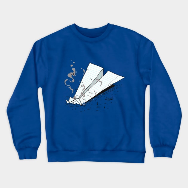 Paper plane crash Crewneck Sweatshirt by Daniac's store